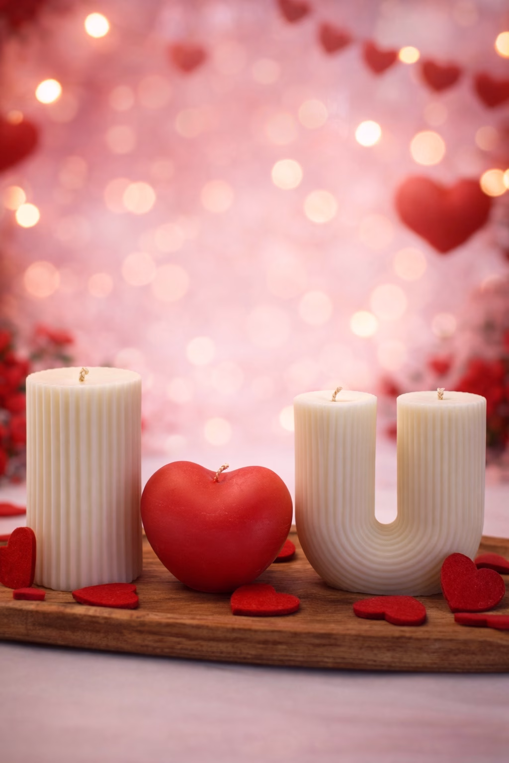 dei cadouri de Valentine’s Day cu lumânări handmade set I LOVE U Lotis Ritual